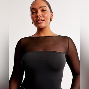NWT Abercrombie Long-Sleeve Mesh Bodysuit